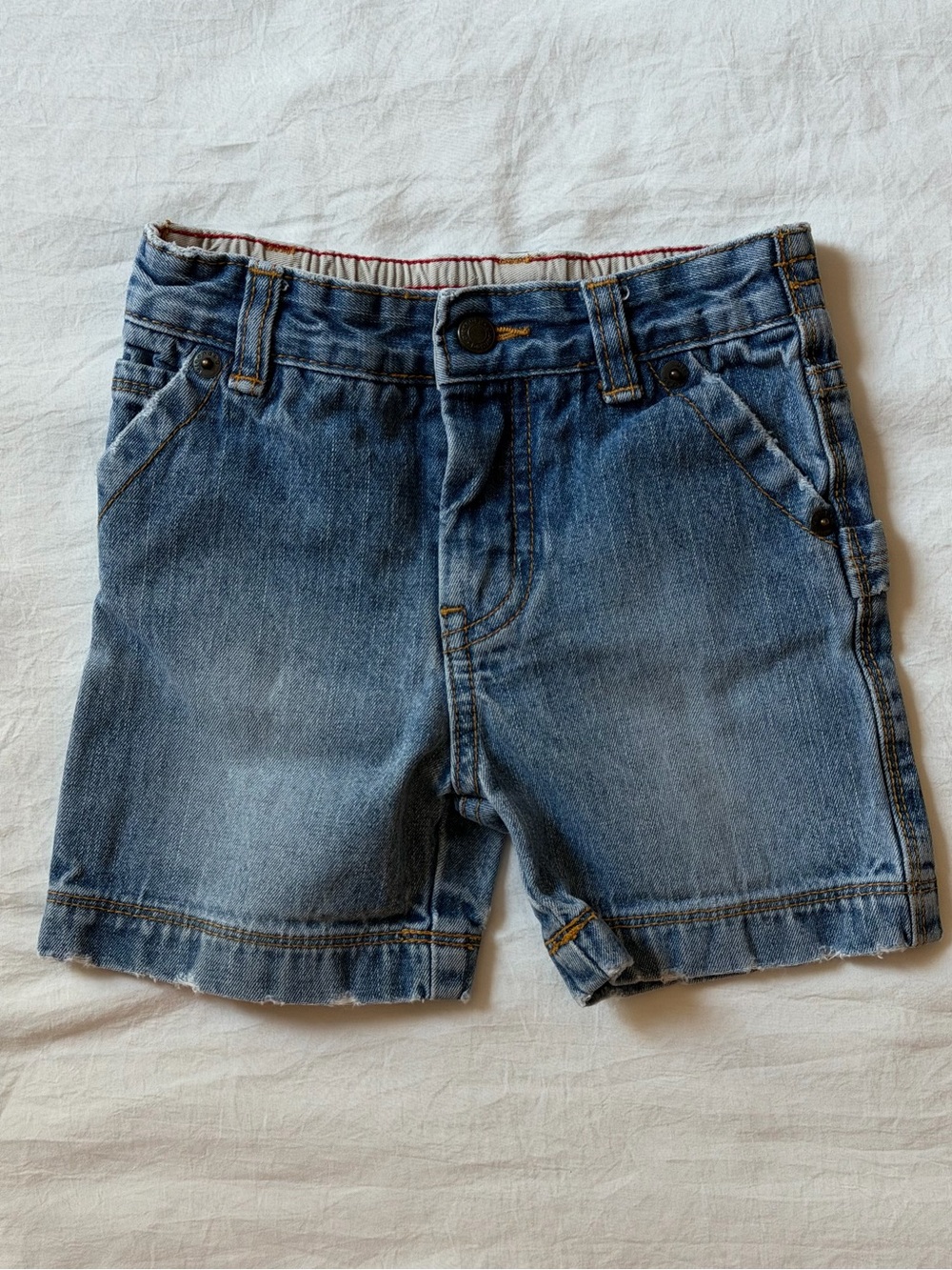 Vintage Y2K Green Dog Denim Utility Shorts 18M 100% Cotton
